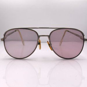 Vintage AO Safety Gray Metal Aviator Sunglasses Eyeglasses Frames RX